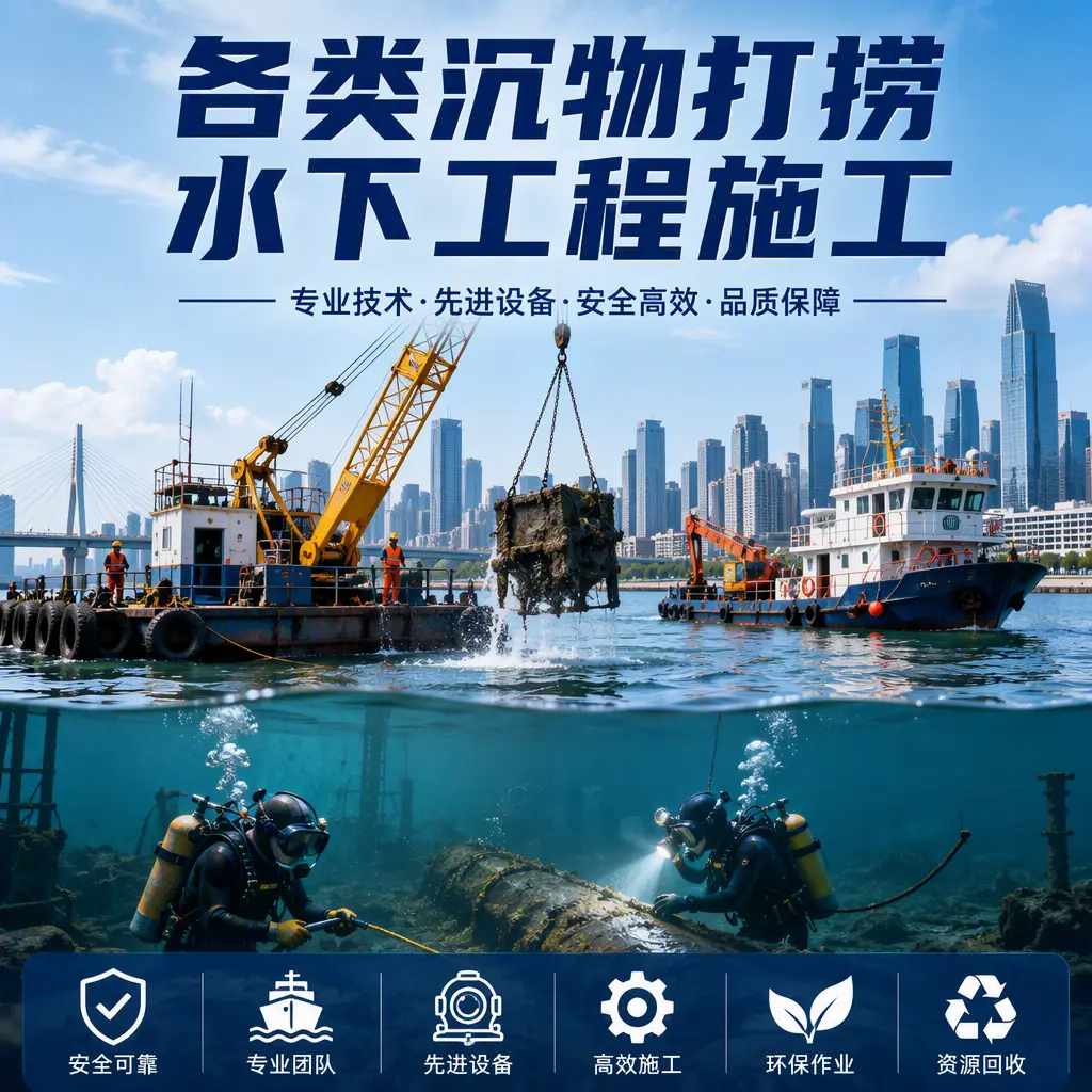 格尔木各类沉物打捞，水下工程施工